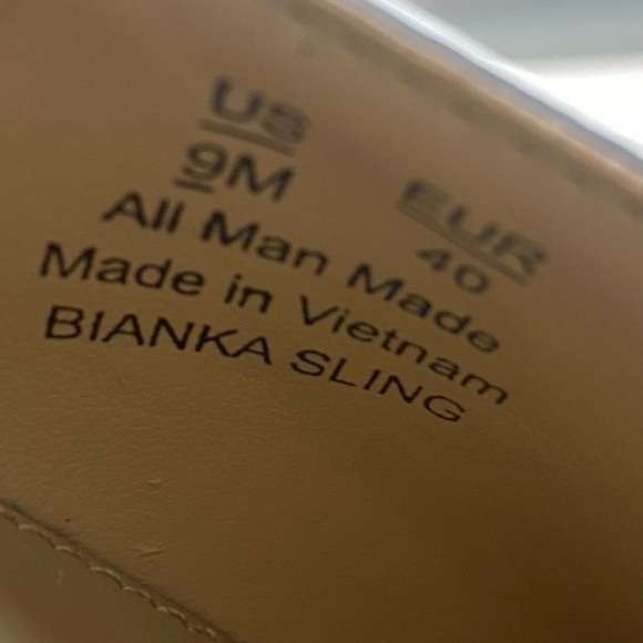 NWT Sam Edelman Bianka Slingback Silver Metallic Kitten Heel Pump Size 9 - Picture 12 of 14